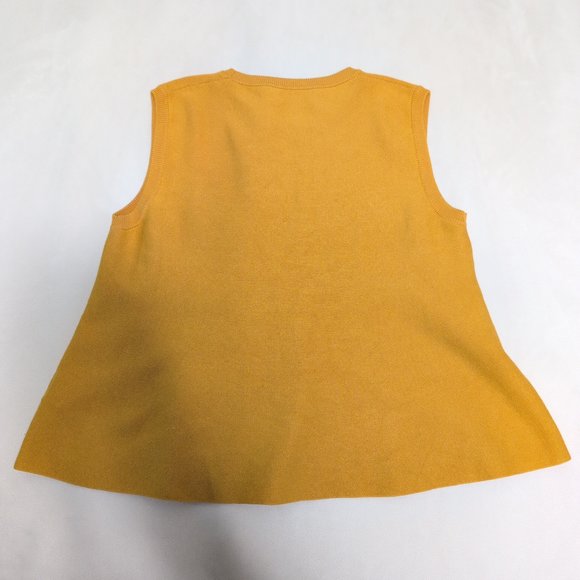 Campania Fantastica Yellow Sleeveless Crewneck Top M - Picture 3 of 6